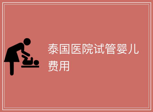 泰國醫(yī)院試管嬰兒費用