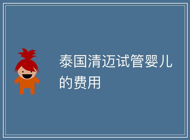 泰國清邁試管嬰兒的費用
