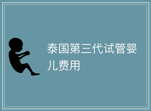 泰國第三代試管嬰兒費用