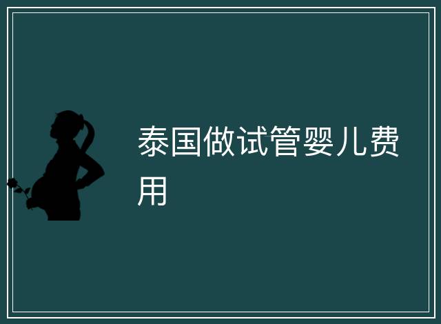 泰國做試管嬰兒費用