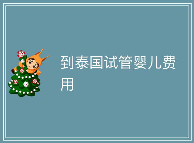 到泰國(guó)試管嬰兒費(fèi)用