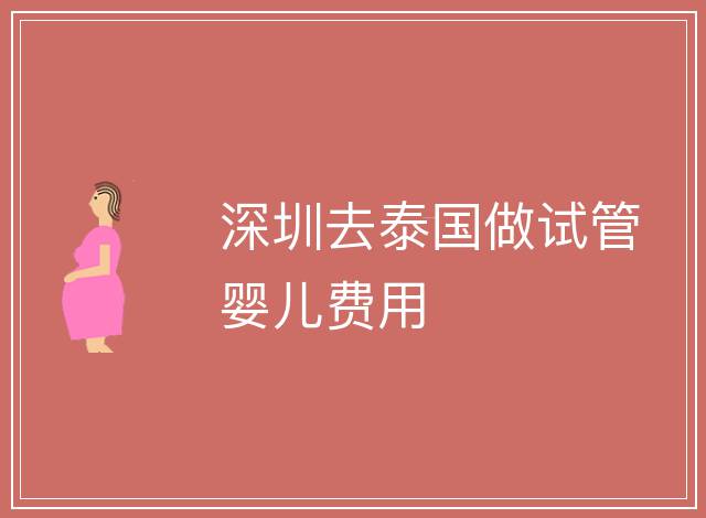 深圳去泰國(guó)做試管嬰兒費(fèi)用
