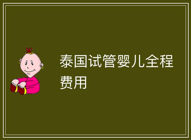 泰國試管嬰兒全程費用