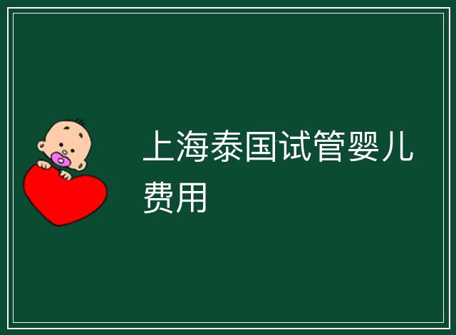 上海泰國試管嬰兒費用