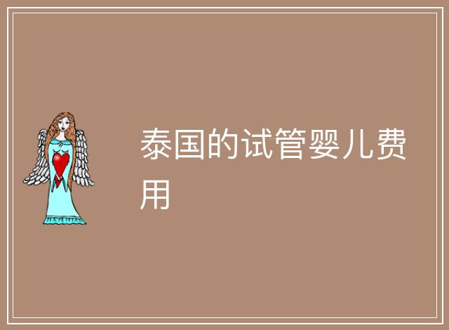 泰國的試管嬰兒費用