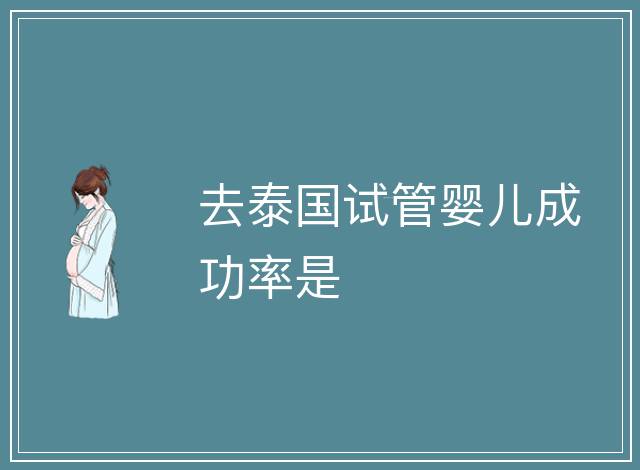 去泰國試管嬰兒成功率是