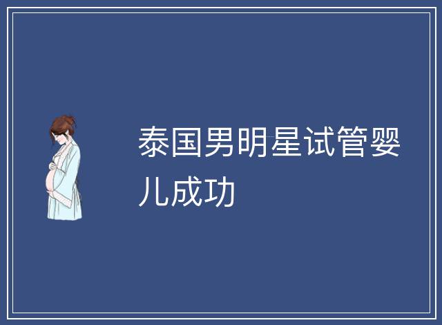 泰國男明星試管嬰兒成功