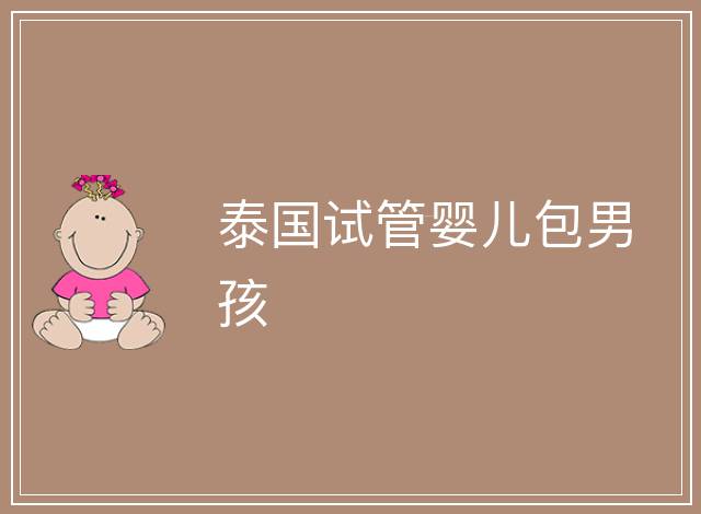 泰國試管嬰兒包男孩